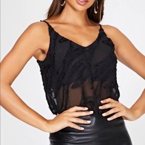 SHEIN Semi Sheer Textured Cami Top